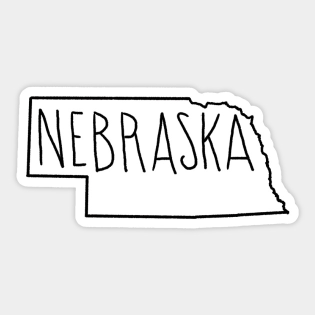 The State of Nebraska - Blank Outline - Nebraska - Sticker | TeePublic